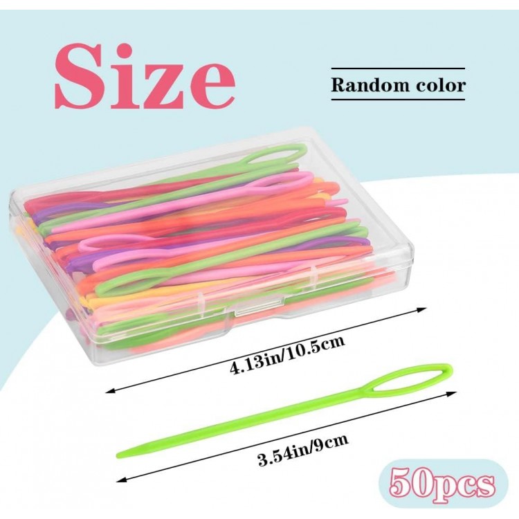 Large Eye Plastic Yarn Needles for Kids, for DIY Sewing Handmade Crafts