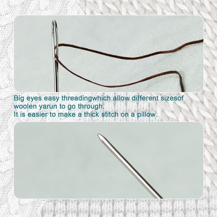 Sewing Needles,Crafting Knitting Weaving Stringing Needleswith Threaders