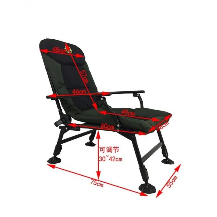 Lightweight Chair Folding Hiking Fishing Leisure Beach Camping Patio Furniture Convenient Armchairs with Backrest