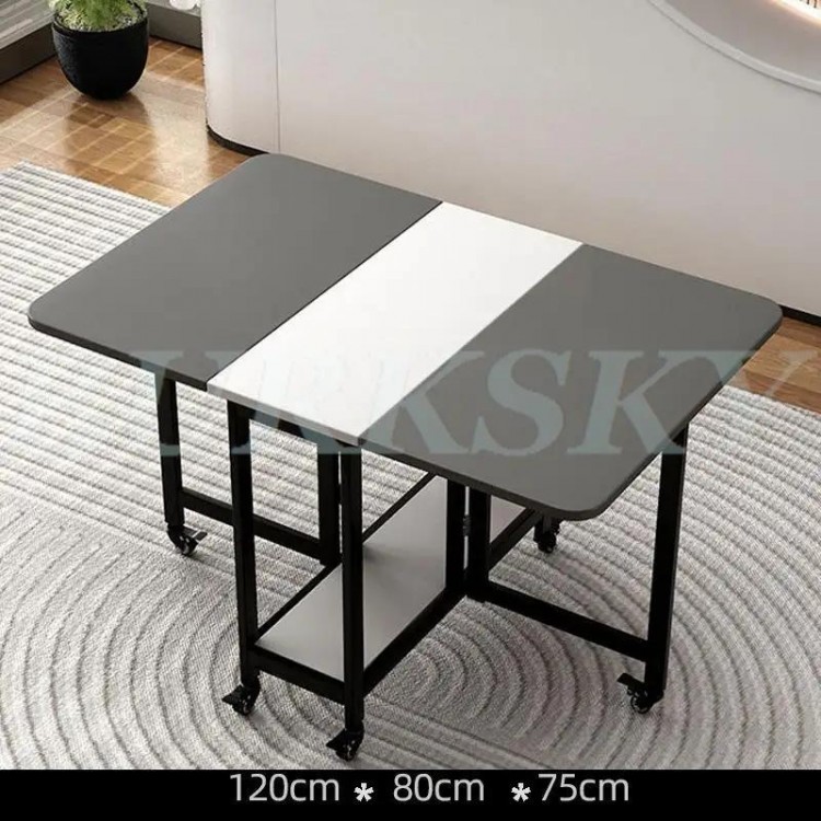 Table Folding Dining table Movable Table Set Dining Table Chair Set Chair Dining Room Furniture Small Apartment Living Room