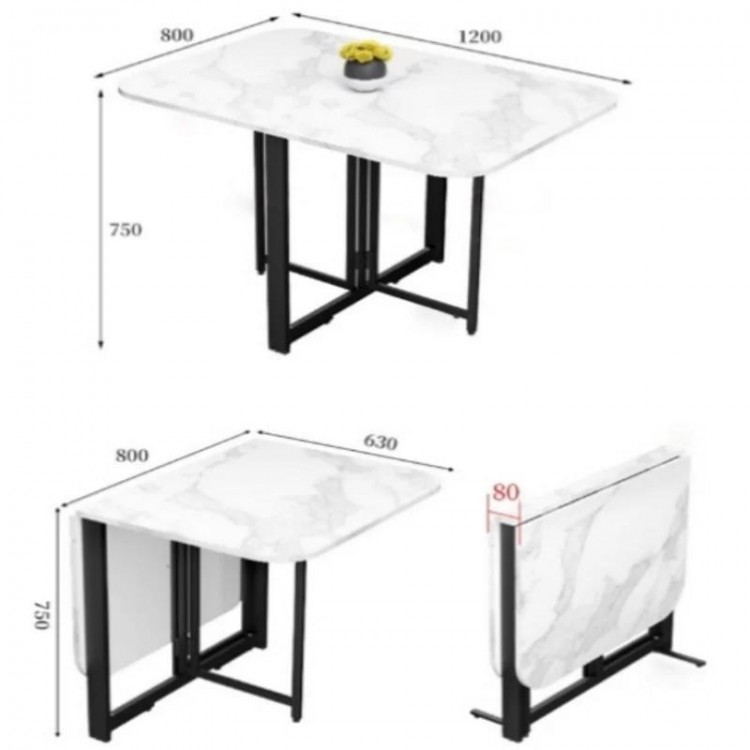 Foldable Simple Home Dining Table Modern Kitchen Retractable Rectangular Table Organizer Coffee Tables