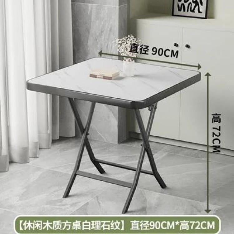 Simple Household Small Apartment Folding Table Multifunctional Portable Table Round Square Coffee Table Outdoor Table Storage