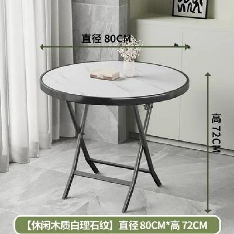 Simple Household Small Apartment Folding Table Multifunctional Portable Table Round Square Coffee Table Outdoor Table Storage