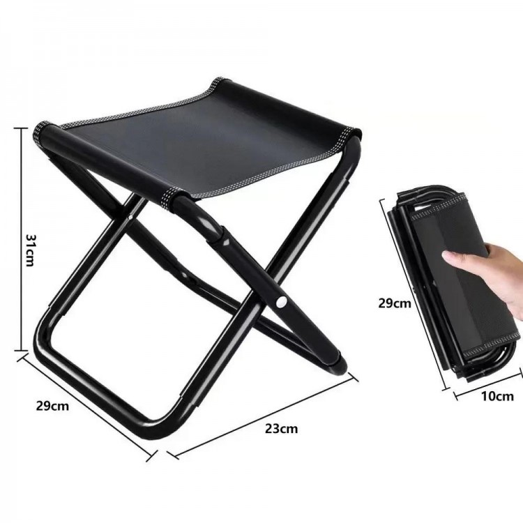 Camping Portable Folding Aluminum Foldable Fishing Chair Stool Seat Hiking Tools Picnic Camping Stool MIni Storage