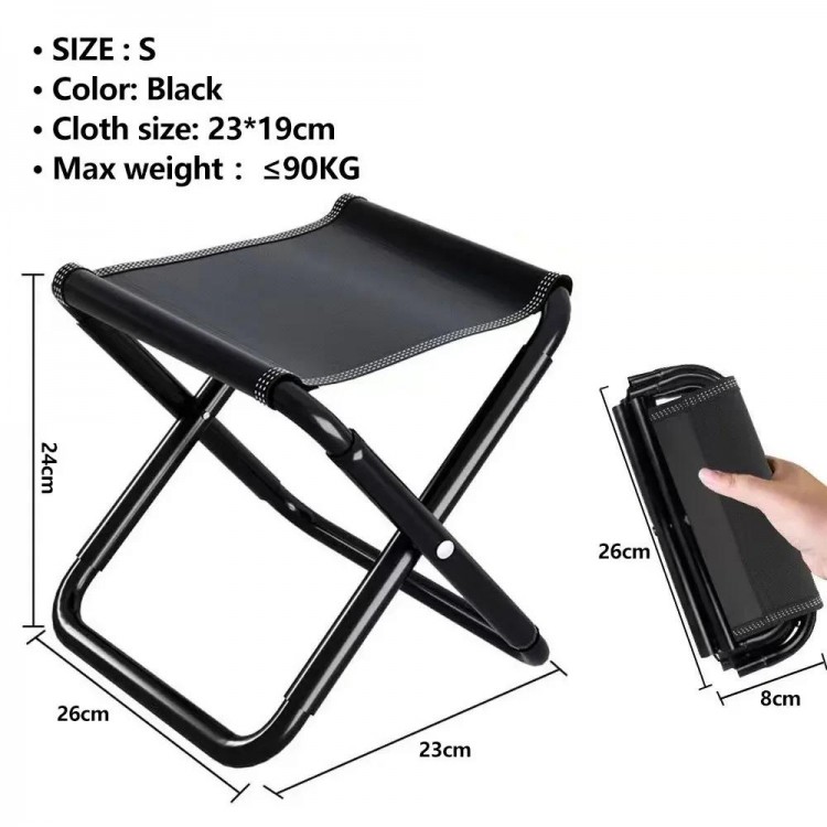 Camping Portable Folding Aluminum Foldable Fishing Chair Stool Seat Hiking Tools Picnic Camping Stool MIni Storage