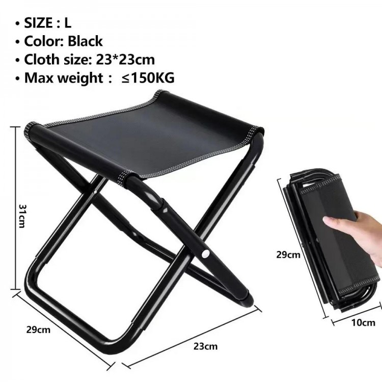 Camping Portable Folding Aluminum Foldable Fishing Chair Stool Seat Hiking Tools Picnic Camping Stool MIni Storage