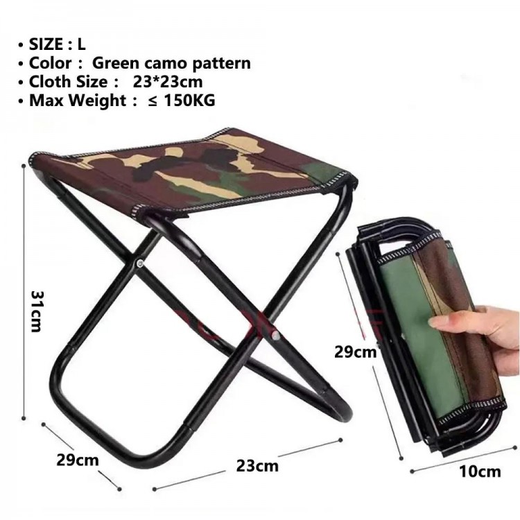 Camping Portable Folding Aluminum Foldable Fishing Chair Stool Seat Hiking Tools Picnic Camping Stool MIni Storage