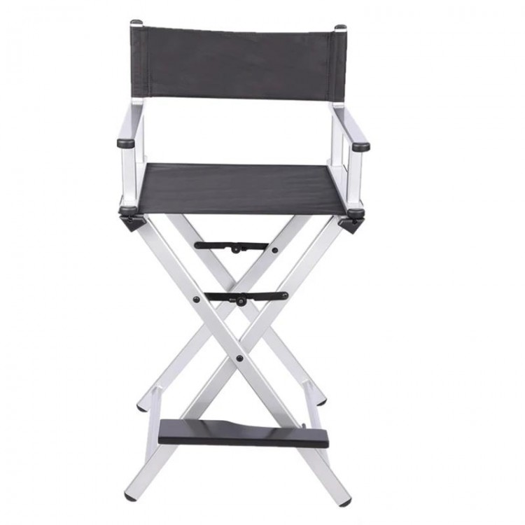 Outdoor Modern Portable All Aluminium Lounge Chair with Headrest - Portable Makeup Artist/Beach Chair Bar Office Makeup Chair