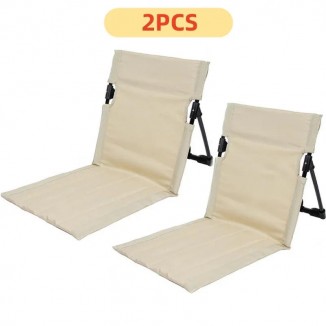 Outdoor Foldable Camping Chair Garden Park Single Reclining Chair Backrest Cushion Picnic Camping Foldable Beach Chair