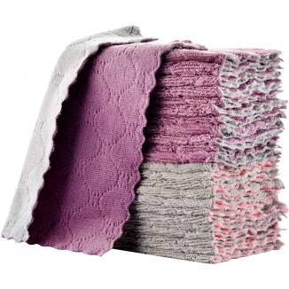 Small Reusable Cleaning Cloths, 6 x 10 inch, Super Absorbent Multipurp