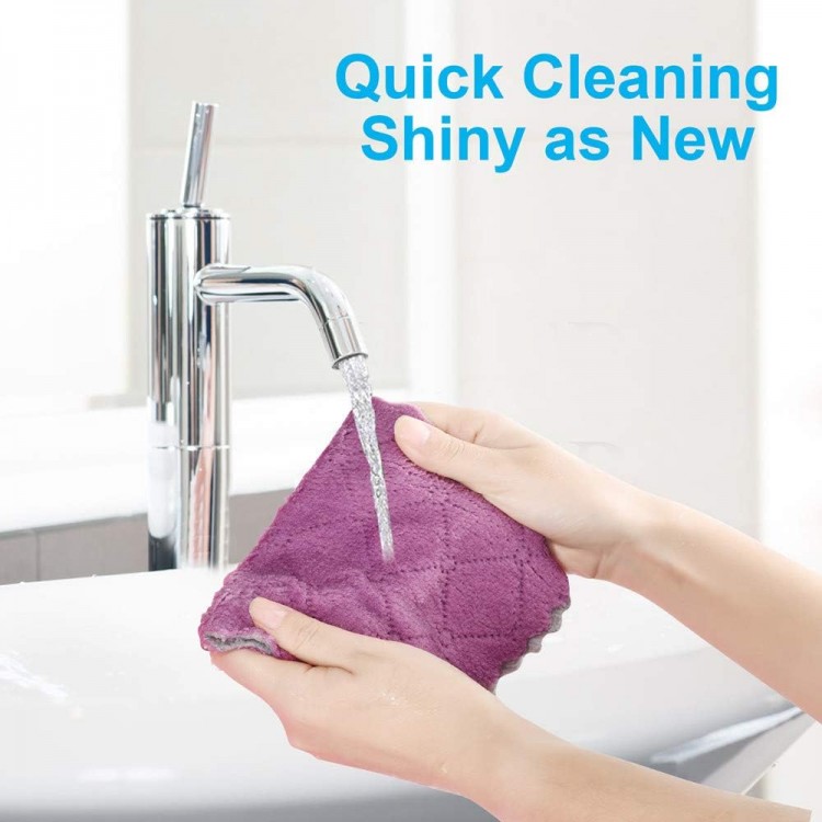 Small Reusable Cleaning Cloths, 6 x 10 inch, Super Absorbent Multipurp