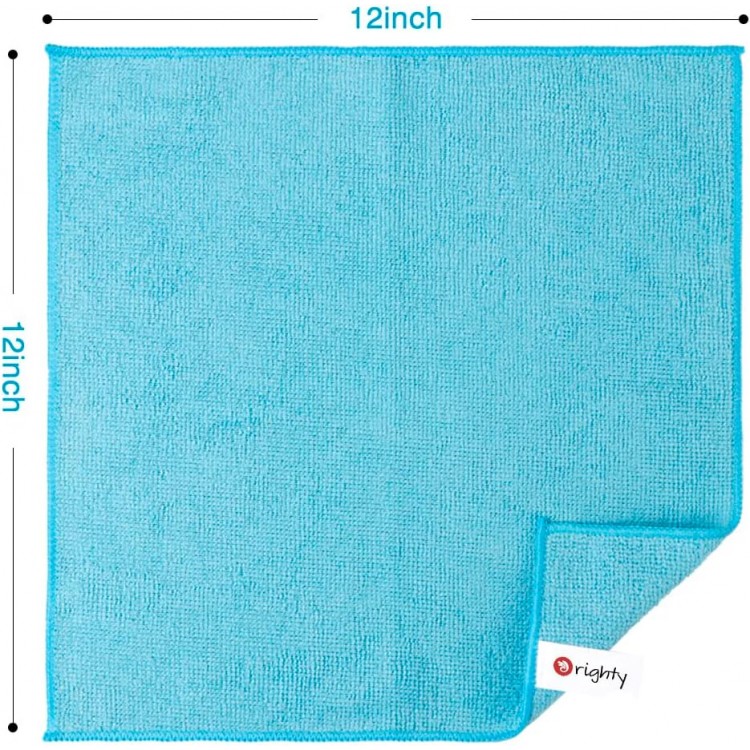 Orighty Microfiber Cleaning Cloths, Pack of 12, Highly Absorbent Clean