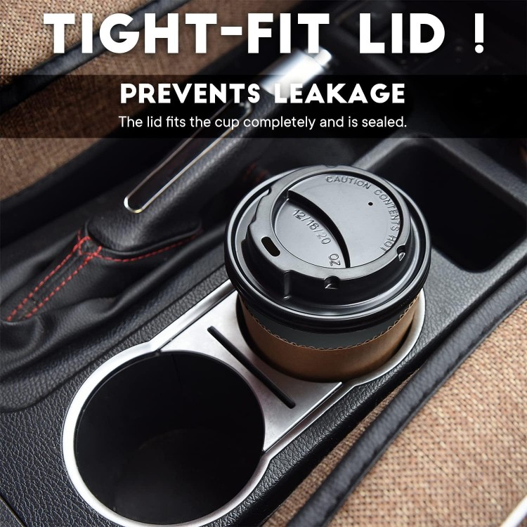 【100 Pack - 12 oz Disposable Coffee Cups To Go with Lids Sleeves and S