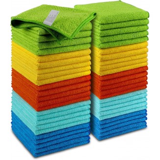 AIDEA Microfiber Cleaning Cloths-50PK, Microfiber Towels for Cars, Pre
