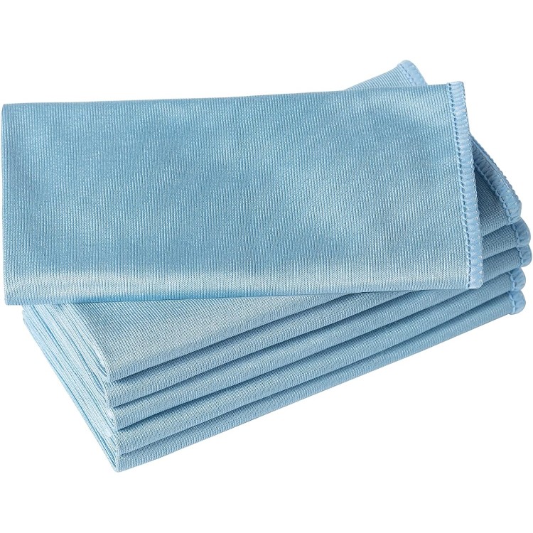 6 Pack Microfiber Glass Cleaning Cloth, 16 Inch X 16 Inch, Lint Free Q