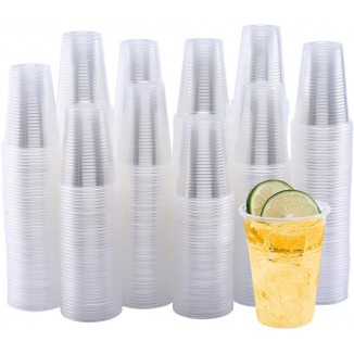 Turbo Bee 500Pack 9 OZ Clear Cold Party Drinking Cups,Transparent Plas