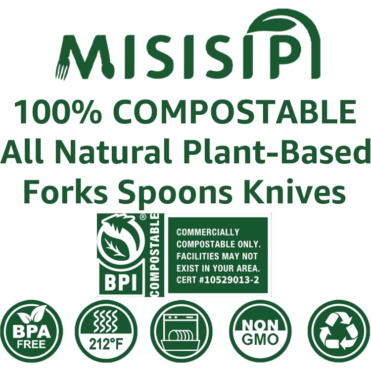 100% Compostable Forks and Spoons Biodegradable Forks and Spoons Heavy
