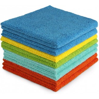 AIDEA Microfiber Cleaning Cloths-8PK, All-Purpose Cleaning Towels, Sof