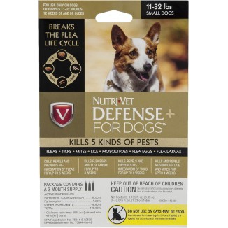 Nutri-Vet Defense Plus Flea & Tick Control for Small Dogs