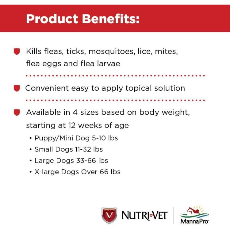 Nutri-Vet Defense Plus Flea & Tick Control for Small Dogs