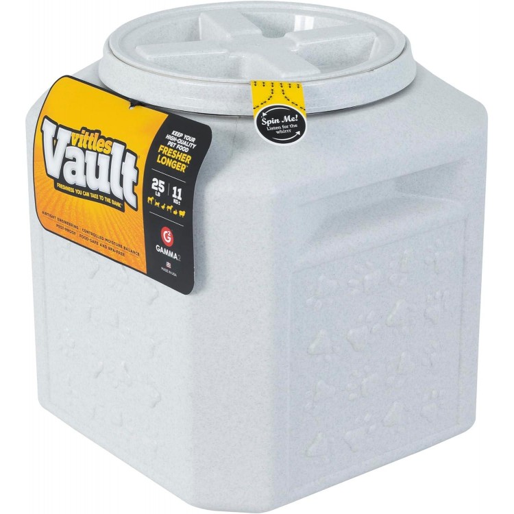 Gamma2 Vittles Vault Dog Food Storage Container, Up To 25 Pounds Dry Pet Food Storage, Made in USA