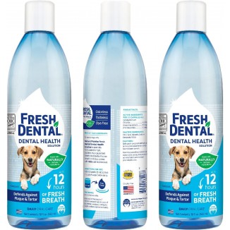 Naturel Promise Fresh Dental Water Additive - Dental Health Solution for Dogs - Easy to Use - Helps Clean Teeth - Freshens Breath Up to 12 Hours - No Brushing Required - 18 Fl Oz, 3 Pack