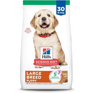 Hill's Science Diet Puppy, Large Breed Puppy Premium Nutrition, Dry Dog Food, Lamb & Brown Rice, 30 lb Bag