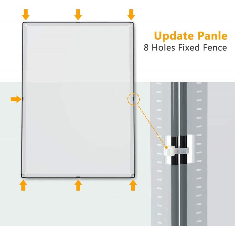 Tespo Pet Playpen, Portable Large Plastic Yard Fence Small Animals, Puppy Kennel Crate Fence Tent, 28 X 20 Inch, White, 12 Panels