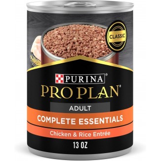 Purina Pro Plan High Protein Dog Food Wet Pate, Chicken and Rice Entree - (Pack of 12) 13 oz. Cans