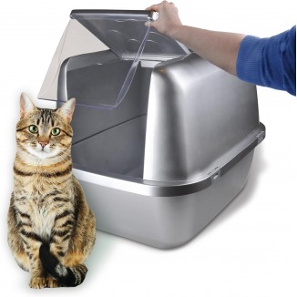 Van Ness Pets EZ Clean Jumbo Covered Cat Litter Box with Flip Top Odor Door Lid