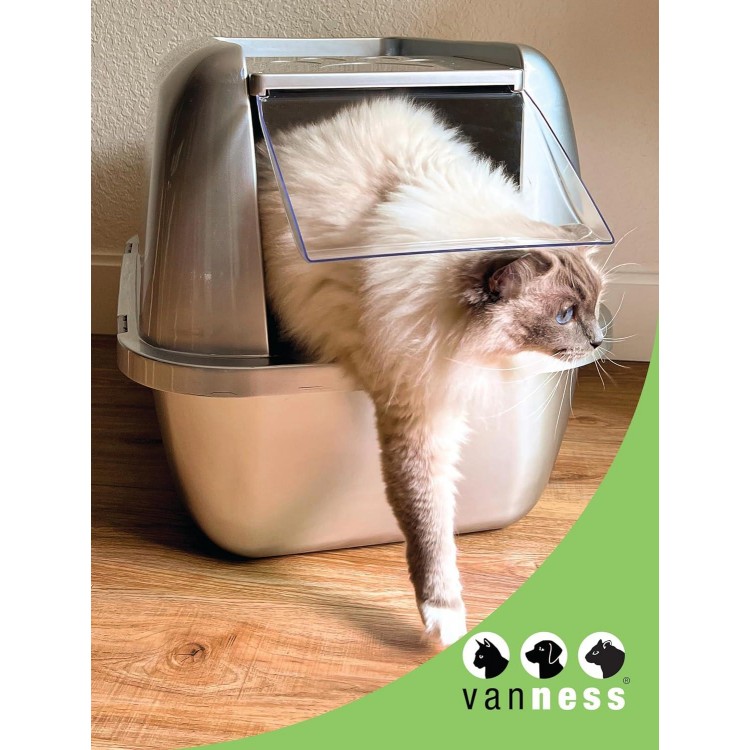 Van Ness Pets EZ Clean Jumbo Covered Cat Litter Box with Flip Top Odor Door Lid