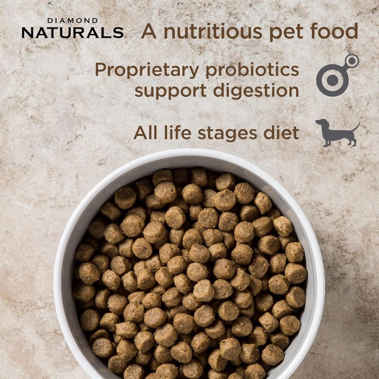 Diamond Naturals All Life Stages Chicken and Rice Formula Dry Dog Food Protein from Real Chicken, and Probiotics 40 Pound (Pack of 1)