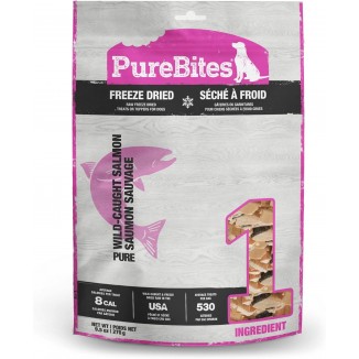 PureBites Salmon Freeze Dried Dog Treats, 1 Ingredient, Made in USA, 9.5oz