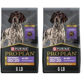 Purina Pro Plan High Calorie, High Protein Dry Dog Food, 30/20 Chicken & Rice Formula - 6 lb. Bag (Pack of 2)