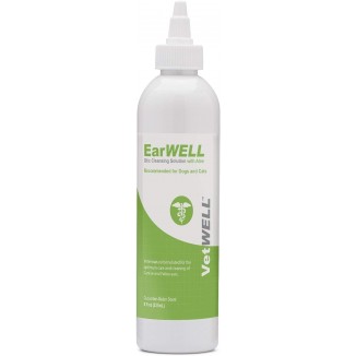 VetWELL Ear Cleaner for Dogs and Cats - Otic Rinse for Infections and Controlling Ear Infections and Odor in Pets - 8 oz (Cucumber Melon)