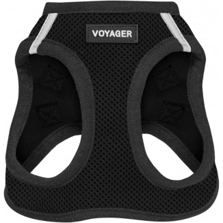 Voyager Step-In Air Dog Harness - All Weather Mesh Step in Vest Harness for Small and Medium Dogs by Best Pet Supplies - Black, M