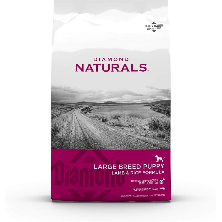 Diamond Naturals Dry Food for Puppy, Large Breed Lamb and Rice Formula, 40 Pound Bag