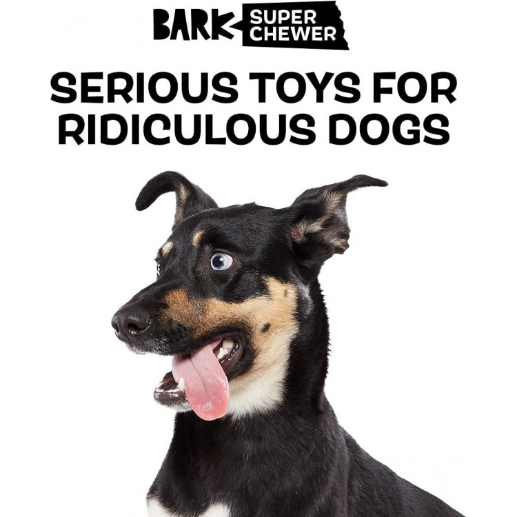 Barkbox Super Chewer Tough Dog Chew Toys for Aggressive Chewers, Treat Dispensing (Carrot - Small)