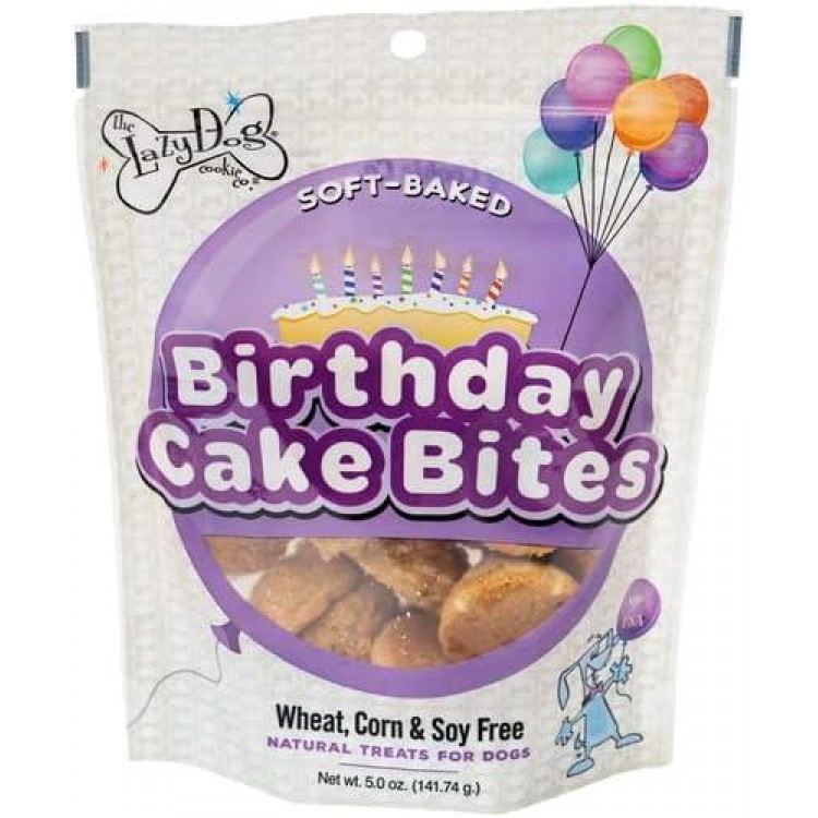 The Lazy Dog Cookie Co. - Original Pup-Pie - Happy Birthday Dog Treat for a Charming Boy, 5 oz with Bag of 5oz Birthday Cake Bite Mutt Mallows