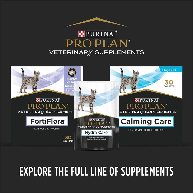 Purina FortiFlora Cat Probiotic Powder Supplement, Pro Plan Veterinary Supplements Probiotic Cat Supplement – 30 ct. box