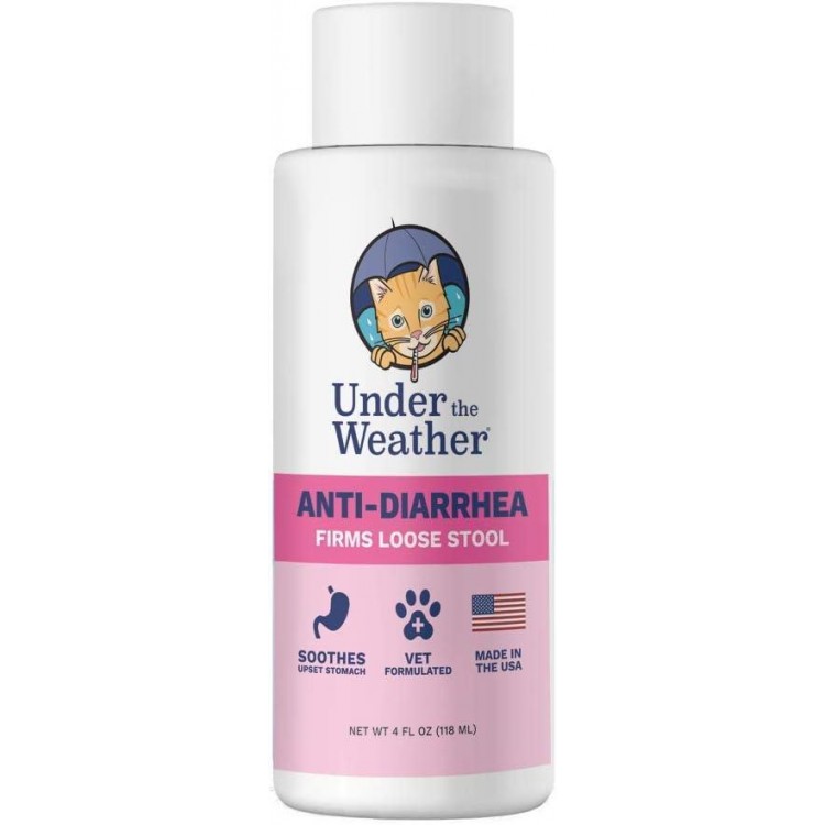 Under the Weather Anti-Diarrhea Liquid - Cat Anti Diarrhea Medication (4 oz Bottle)