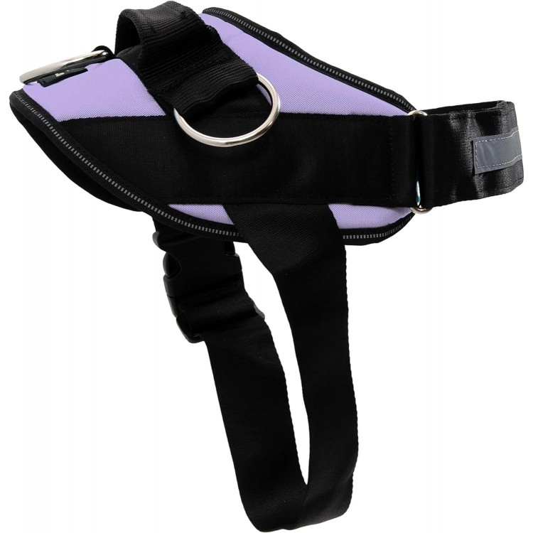 ShawnCo Essential Dog Harness, No-Pull Pet Vest with 3 Leash Clips, No Choke, Reflective, Adjustable and Padded, for Easy Walking and Training for Small, Medium and Large Dogs (ICY Lilac, S)