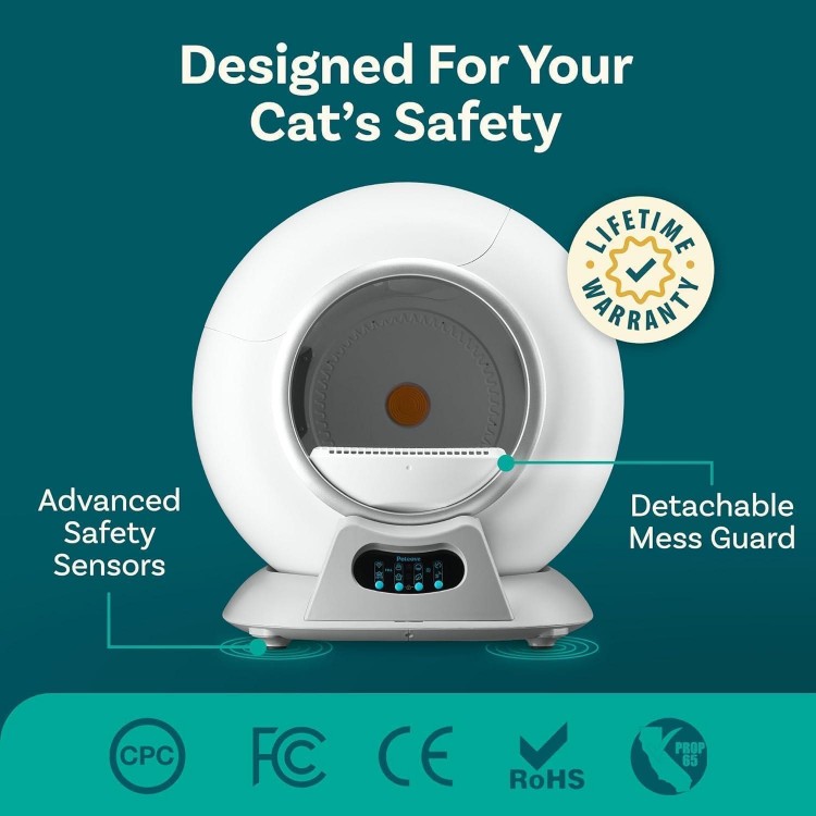 Self Cleaning Litter Box, Automatic Cat Litter Box Self Cleaning for Multiple Cats, Robot Automatic Litter Box Scoop Free Covered Ultra Cleaning -Odor Removal -APP Control Smart Litter Box