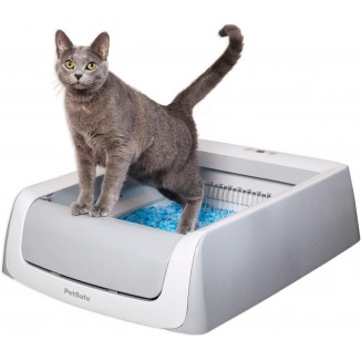 PetSafe ScoopFree Crystal Pro Self-Cleaning Cat Litterbox - Never Scoop Litter Again - Hands-Free Cleanup with Disposable Crystal Tray - Less Tracking, Better Odor Control - includes Disposable Tray