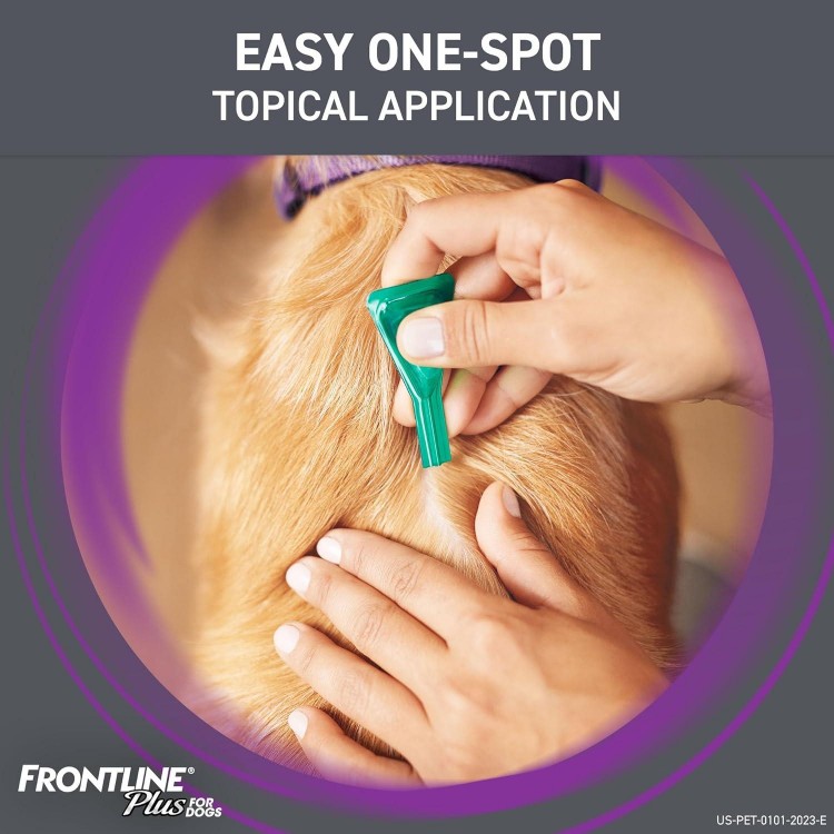 Frontline Plus Flea and Tick Treatment for Medium Dogs Up to 23 to 44 lbs., 3 Treatments