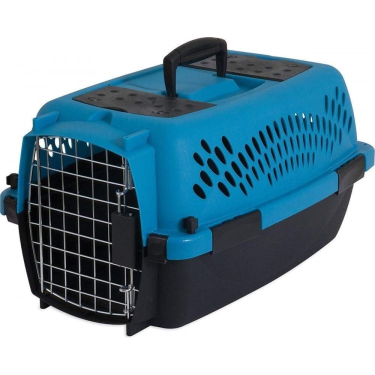 Petmate Pet Porter Fashion Dog Kennel 19, Scuba Blue, for Pets up to 10lbs, Made in USA