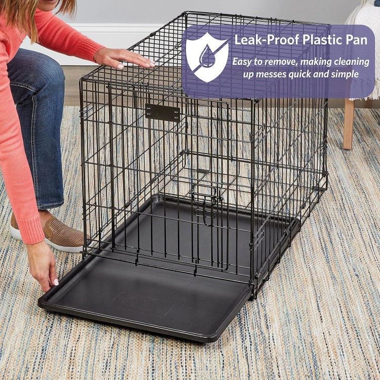 MidWest Homes for Pets Newly Enhanced Single Door iCrate Dog Crate, Includes Leak-Proof Pan, Floor Protecting Feet, Divider Panel & New Patented Features