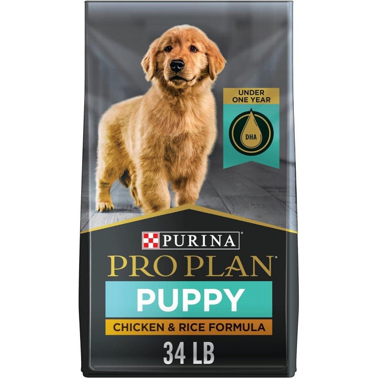 Purina Pro Plan High Protein Dry Puppy Food, Chicken and Rice Formula - 34 lb. Bag