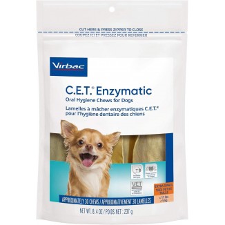 Virbac C.E.T. Enzymatic Oral Hygiene Chews for Dogs Beef 8.4 Ounces