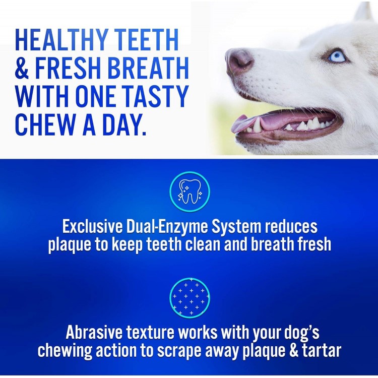 Virbac C.E.T. Enzymatic Oral Hygiene Chews for Dogs Beef 8.4 Ounces